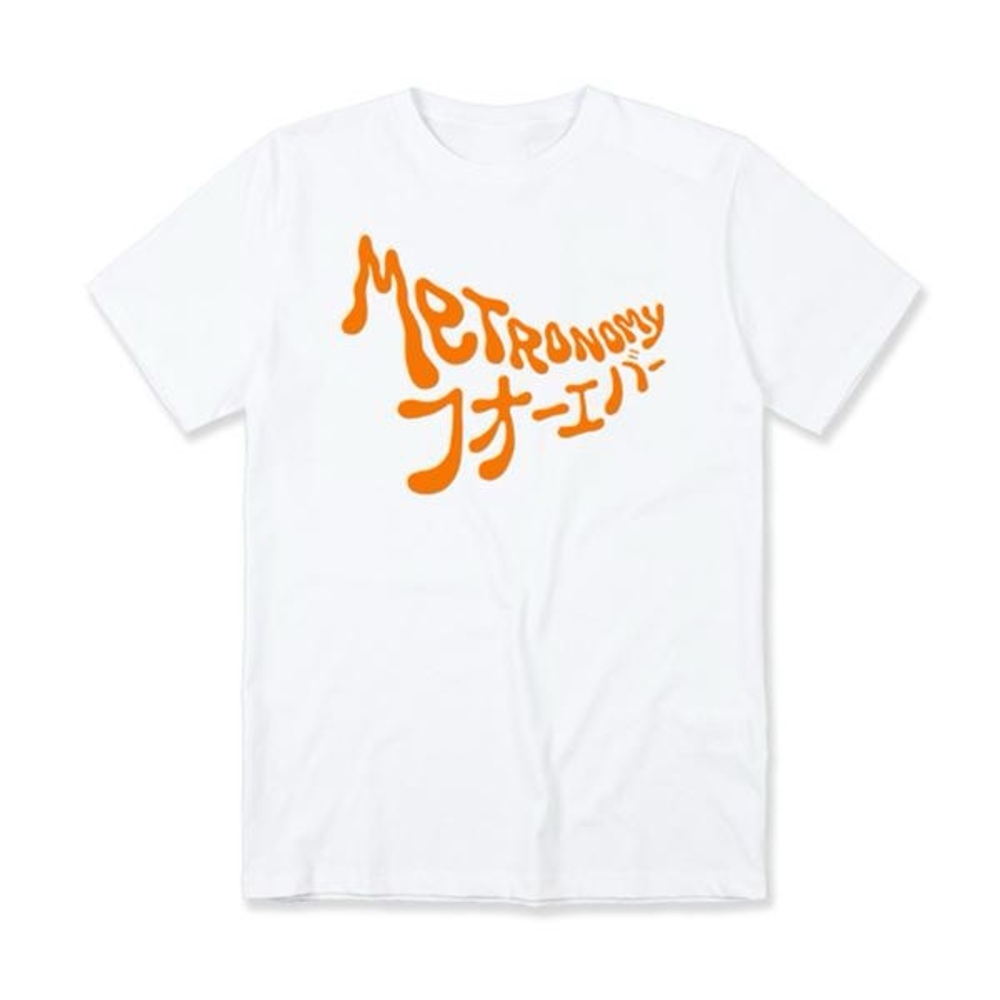 Metronomy Japanese Special Edition White and Orange Graphic Tee